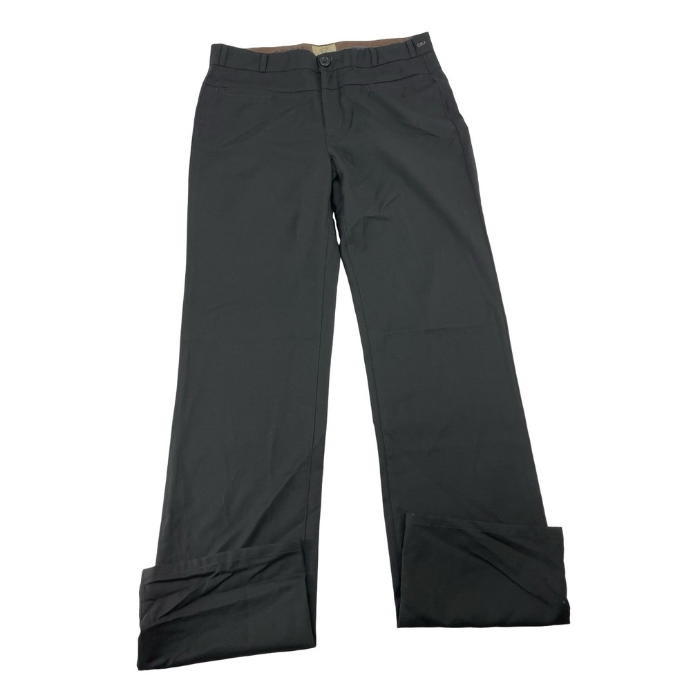 * Goldsign Men's Dress Pants Straight Leg Black Wool Blend Size 29x32